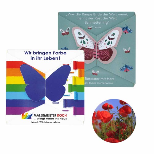 Closure – Butterfly Seed Card - Poppy