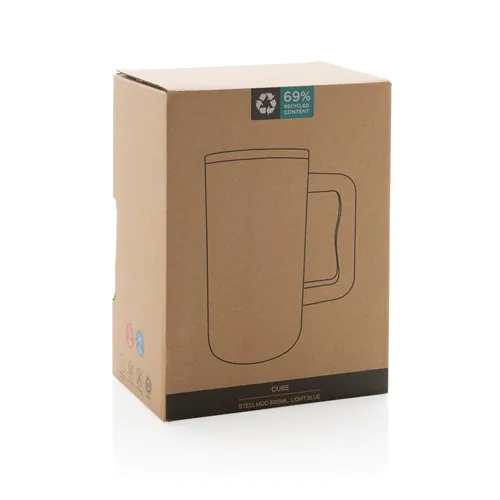 Cube RCS certified recycled steel mug 800ml Cube RCS certified recycled steel mug 800ml
