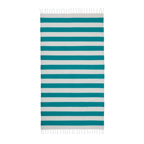 Serviette de plage / Paréo en coton recyclé de 180 gr/m2 avec frange, mesure 90x170 cm