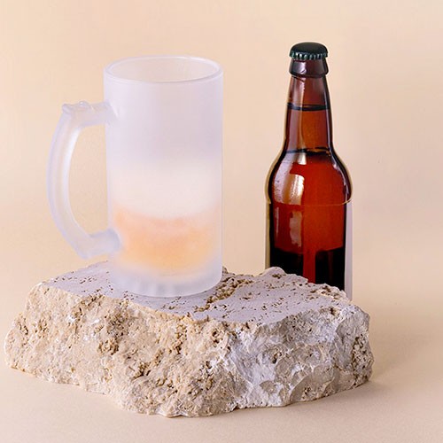 Satin-finished glass mug, 500ml. Lorenzago Satin-finished glass mug, 500ml. Lorenzago