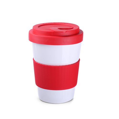 Beker Coffee2go Lock 350ml rood