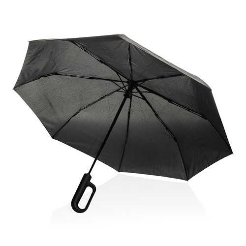 Yara 21" AWARE™ RPET solid colour umbrella with carabiner Yara 21" AWARE™ RPET solid colour umbrella with carabiner