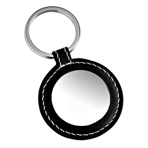 KEYCHAIN ROUND BLACK LEATHER KEYCHAIN ROUND BLACK LEATHER