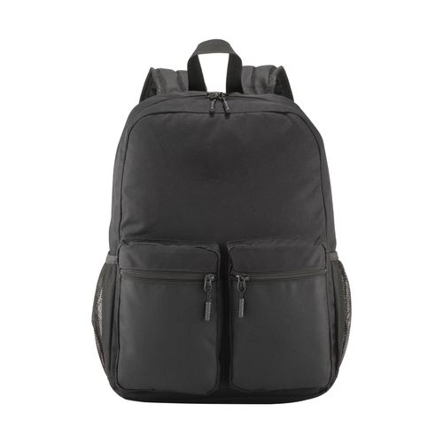 600D polyester 5 pockets backpack, two side meshed, adjustable shoulder straps