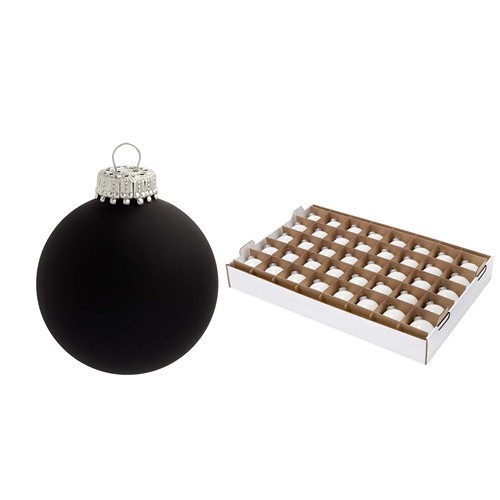 Boule de Noël 7 cm avec sérigraphie 1 couleur - sur plateau - couronne argentée - MADE IN GERMANY