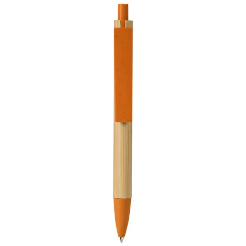 BALLPOINT PEN WITH BLUE REFILL IN BAMBOO AND WHEAT STRAW + ABS BALLPOINT PEN WITH BLUE REFILL IN BAMBOO AND WHEAT STRAW + ABS