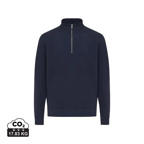 IQONIQ Elgon gerecycled katoen sweater met kwartritssluiting IQONIQ Elgon gerecycled katoen sweater met kwartritssluiting