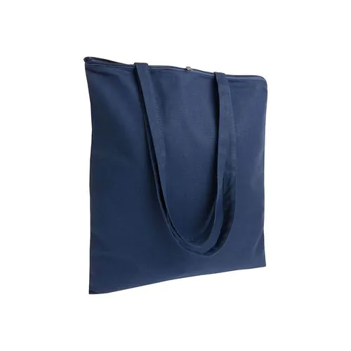 220 g/m2 cotton shopping bag, long handles, zip closure