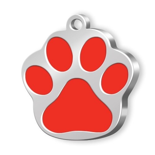 PET TAG BIG PAW RED PET TAG BIG PAW RED
