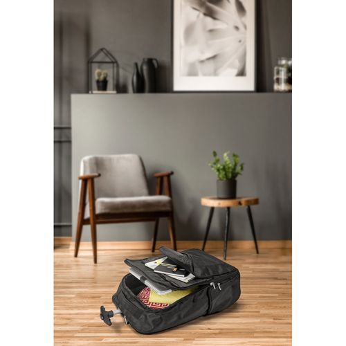 AVENIR. Zaino trolley porta PC 17'' in poliestere 1680D e 300D
