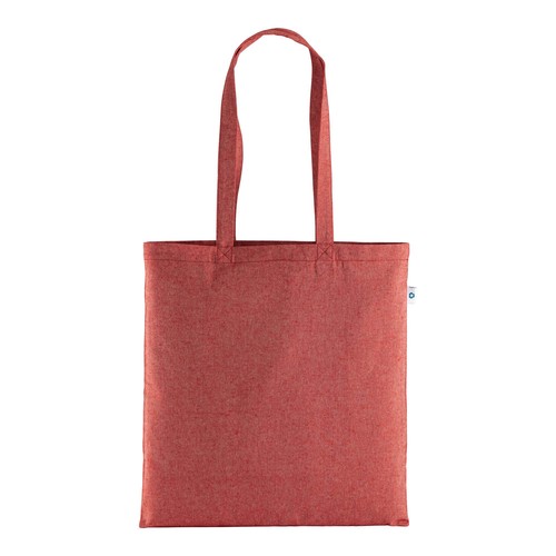 Shopper en coton recyclé 190 g/m2, anses longues, 38 X 42 cm Shopper en coton recyclé 190 g/m2, anses longues, 38 X 42 cm