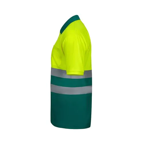VL FORTUNA. Polo Bird-eye (140g/m²) à manches courtes, en polyester (100%)
