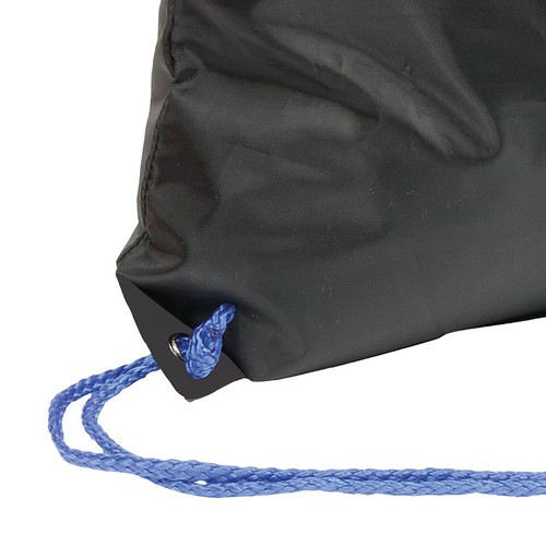 Mochila negra de poliester 210T con asas coloradas Mochila negra de poliester 210T con asas coloradas