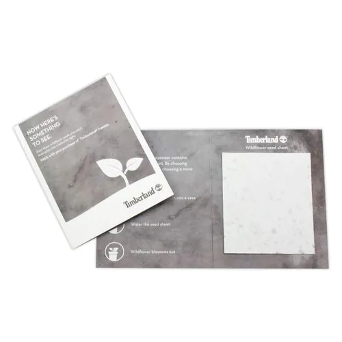 Card with 1 sheet of seedpaper