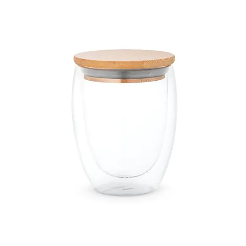 ECUADOR L. Bicchiere da viaggio in vetro borosilicato 350 mL ECUADOR L. Bicchiere da viaggio in vetro borosilicato 350 mL
