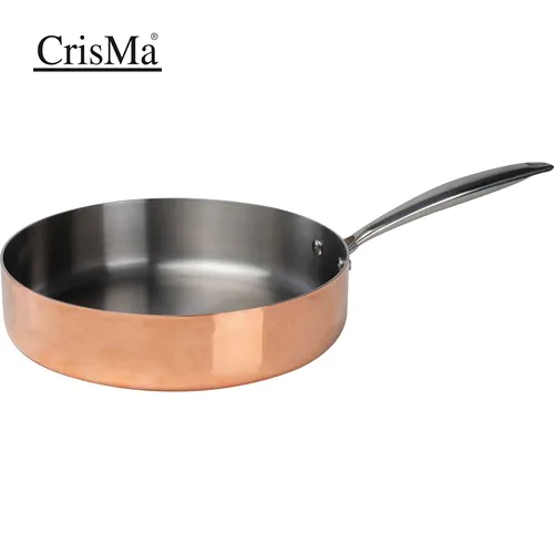 CrisMa copper frying pan with high rim
