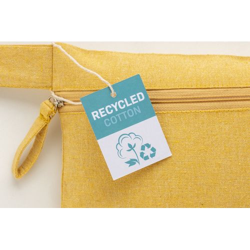 Document holder made of 180 g/m2 recycled cotton with zipper closure, GRS certified