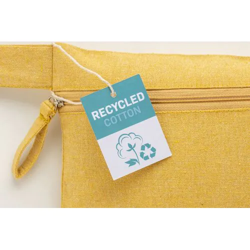 Document holder made of 180 g/m2 recycled cotton with zipper closure, GRS certified Document holder made of 180 g/m2 recycled cotton with zipper closure, GRS certified