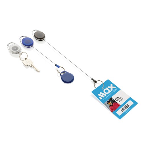 Porte-clés à clip extensible en ABS recyclé RCS