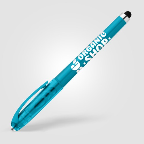 Stylo Prism en plastique recyclé avec stylet, boule anti-stress et encre gel Stylo Prism en plastique recyclé avec stylet, boule anti-stress et encre gel