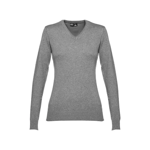 THC MILAN WOMEN. Pullover met V-hals voor dames in katoen en polyamide THC MILAN WOMEN. Pullover met V-hals voor dames in katoen en polyamide