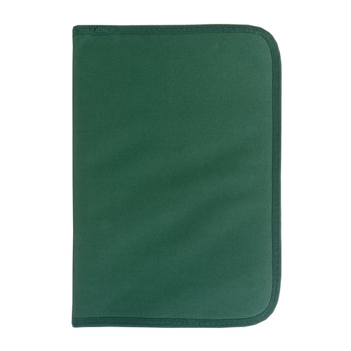 600D polyester brief folder with zip closure, 6 inside compartments