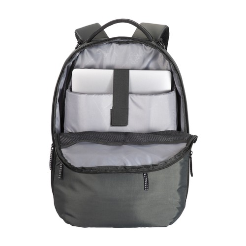 Laptop backpack in recycled PET