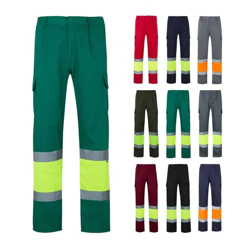 VL POSEIDON. Tweekleurige keperbroek met meerdere zakken (210g/m²), van katoen (20%) en polyester (80%)