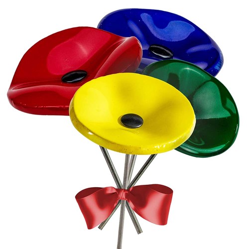 Handgemaakte glazen bloem - Pasen - rood Handgemaakte glazen bloem - Pasen - rood