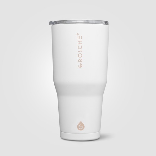 Gobelet Grosche Yukon, acier inoxydable, couvercle coulissant - 890 ml