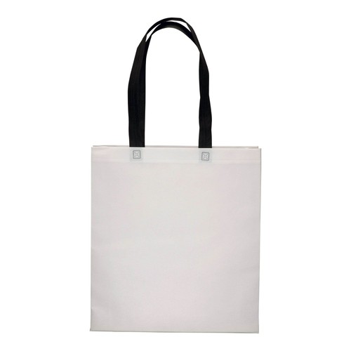 Bolsa de tejido sin tejer termosoldado (80 g/m2), asas largas y fuelle Bolsa de tejido sin tejer termosoldado (80 g/m2), asas largas y fuelle
