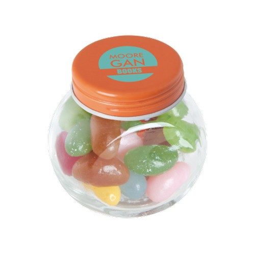 Kleine glazen pot jelly beans Kleine glazen pot jelly beans