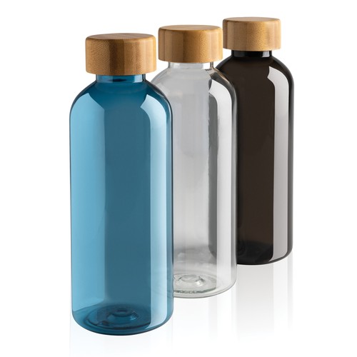 Bouteille 600ml en rPET RCS avec couvercle en bambou Bouteille 600ml en rPET RCS avec couvercle en bambou