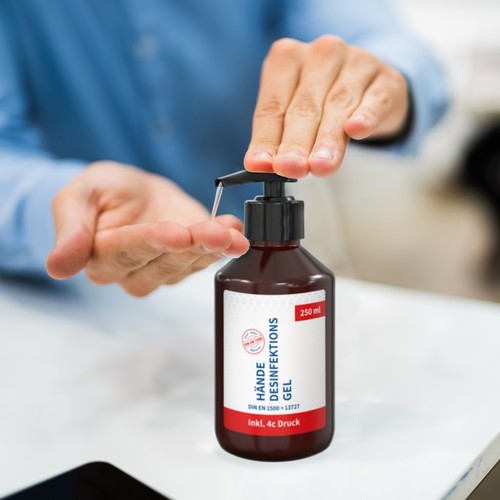 Disinfettanti per le mani, 250 ml, Body Label (R-PET)