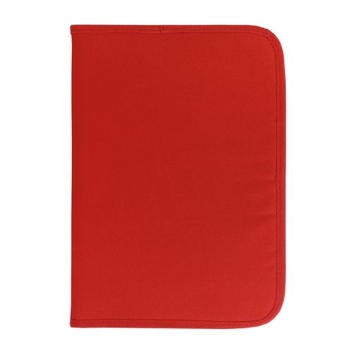 600D polyester brief folder with zip closure, 6 inside compartments