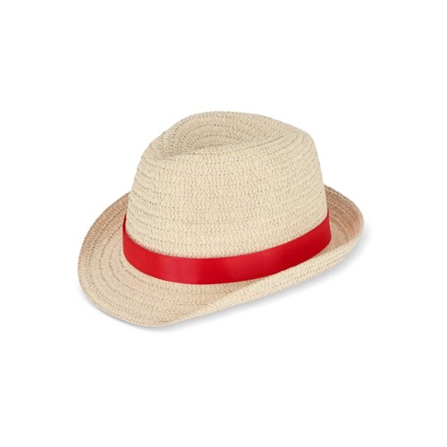 Chapeau de paille végétal avec bande colorée Chapeau de paille végétal avec bande colorée