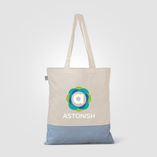 Aro Recycled 5 oz Cotton Micro Stripe Tote Bag - 9.7L Aro Recycled 5 oz Cotton Micro Stripe Tote Bag - 9.7L