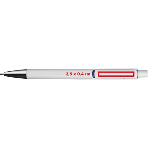Stylo bille blanc avec applications colorées
