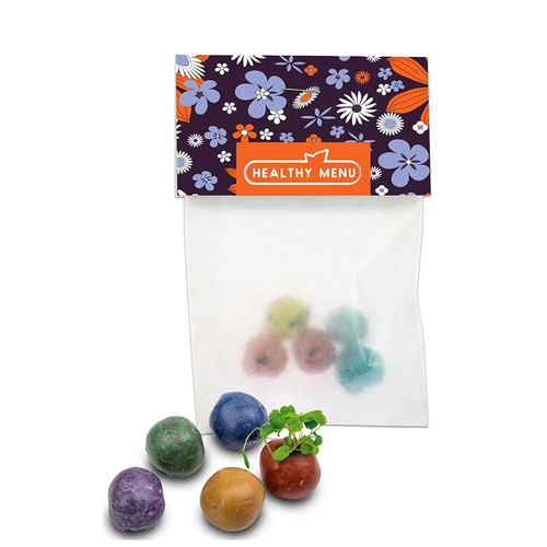 Colourful mini Flower-Balls with seeds Colourful mini Flower-Balls with seeds