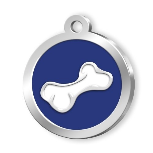 PET TAG ROUND BLUE BONE PET TAG ROUND BLUE BONE