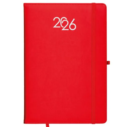 Agenda hebdomadaire 2026, couverture rigide en PU thermocollé avec piqûres