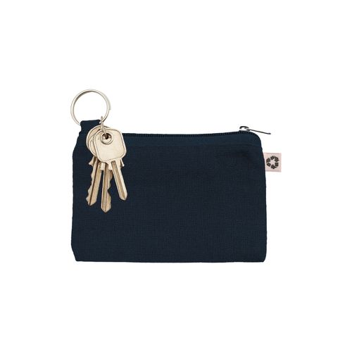 Pouch in recycled cotton 220 g/m2 with removable internal keyring Pouch in recycled cotton 220 g/m2 with removable internal keyring