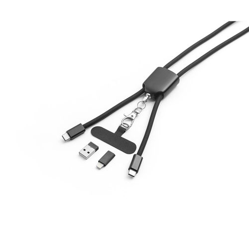 ZEWAIL. Lanière avec support pour smartphone inclus, câble USB-C et divers adaptateurs en ABS recyclé et TPE recyclé ZEWAIL. Lanière avec support pour smartphone inclus, câble USB-C et divers adaptateurs en ABS recyclé et TPE recyclé