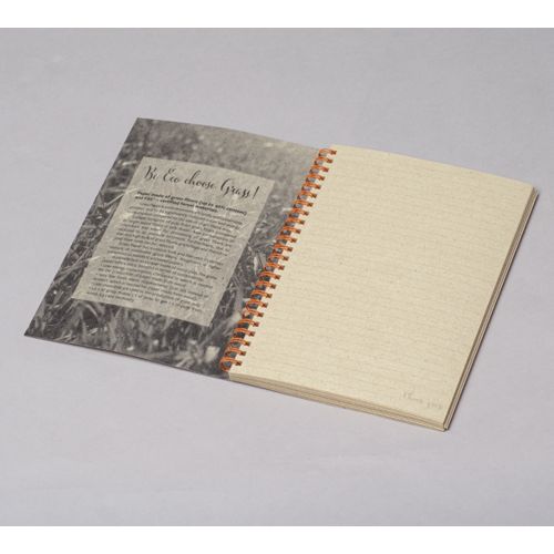 Blocco appunti in copertina morbida a spirale GRASS