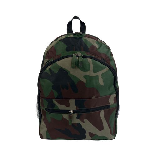 600D polyester 6-pocket backpack (two mesh side pockets). Front pocket with velcro 600D polyester 6-pocket backpack (two mesh side pockets). Front pocket with velcro