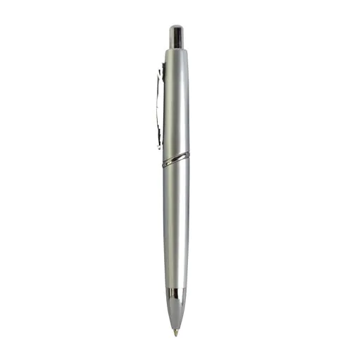 ABS plastic snap pen with coloured barrel and metal clip, jumbo refill