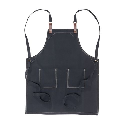280 g/m2 cotton kitchen apron with 2 front pockets, adjustable PU straps. 280 g/m2 cotton kitchen apron with 2 front pockets, adjustable PU straps.