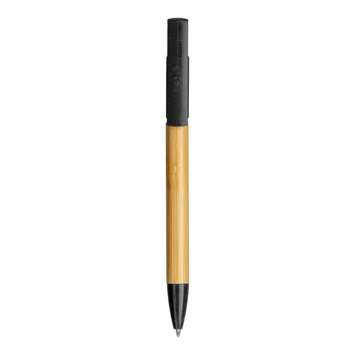 Bamboo and wheat straw twist pen with mobile phone stand Bamboo and wheat straw twist pen with mobile phone stand
