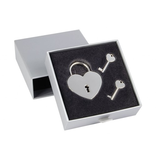 SILVER HEART PADLOCK