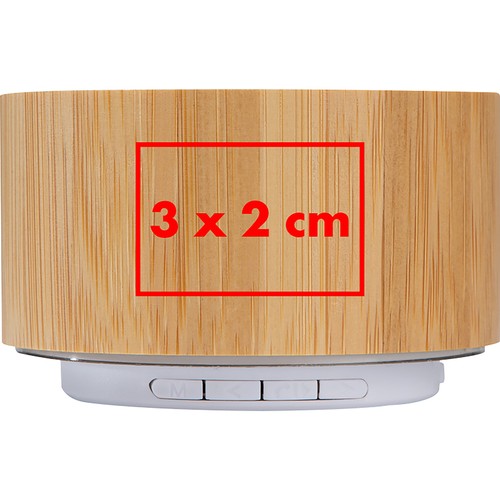 Altavoz Bluetooth con revestimiento de bambú.